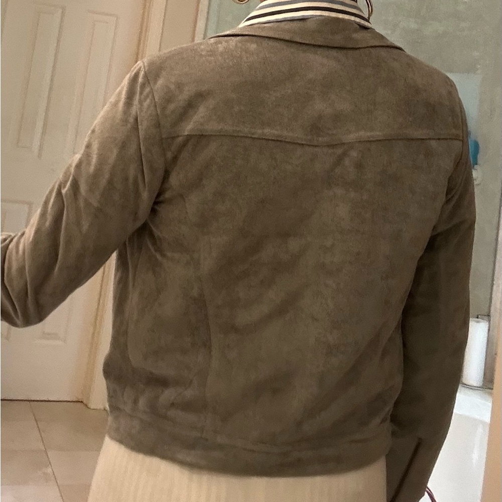 Ark NC Ultra Swede Jacket, NWOT, Grey, Motorcycle Style Zip Front & Sleeve, Sz S - Picture 8 of 16